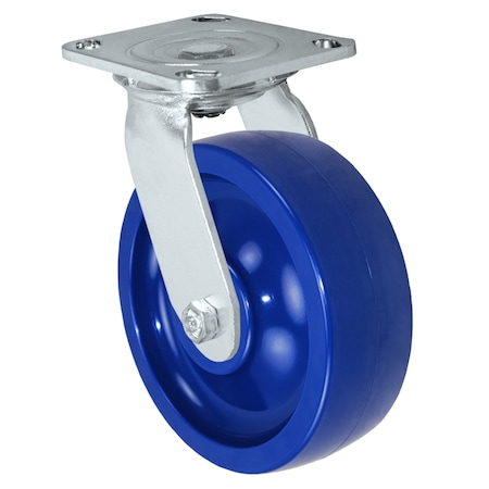 Casterhq 6" Stainless Swivel Caster, Solid Polyurethane Wheel, 900lbs Capacit CBSSSP62